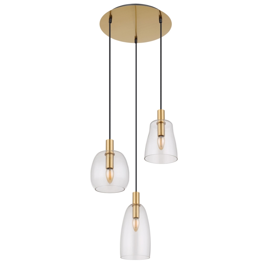 Globo - Luster na sajli 3xE14/40W/230V pr. 43 cm mesing