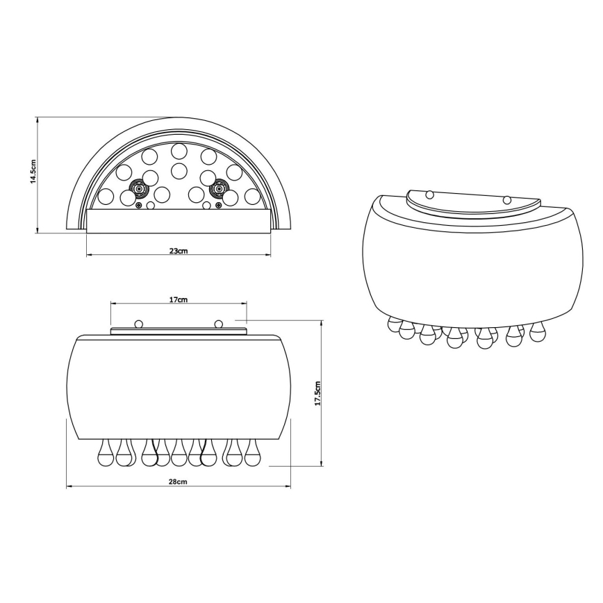 Globo 15809W - Zidna lampa KALLA 1xG9/28W/230V
