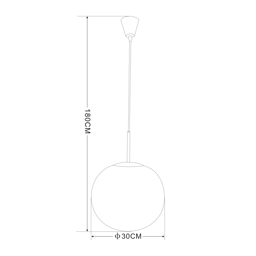 Globo - Luster na sajli 1xE27/60W/230V pr. 30 cm