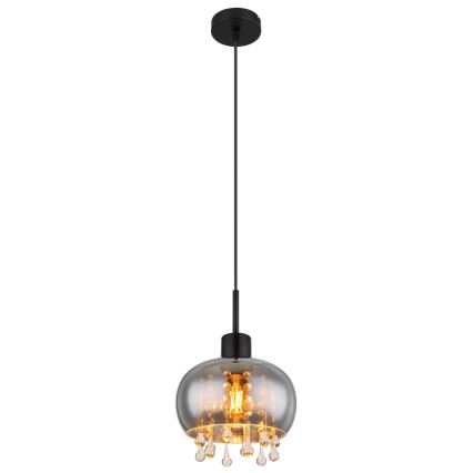 Globo - Luster na sajli 1xE27/9W/230V pr. 21 cm crno