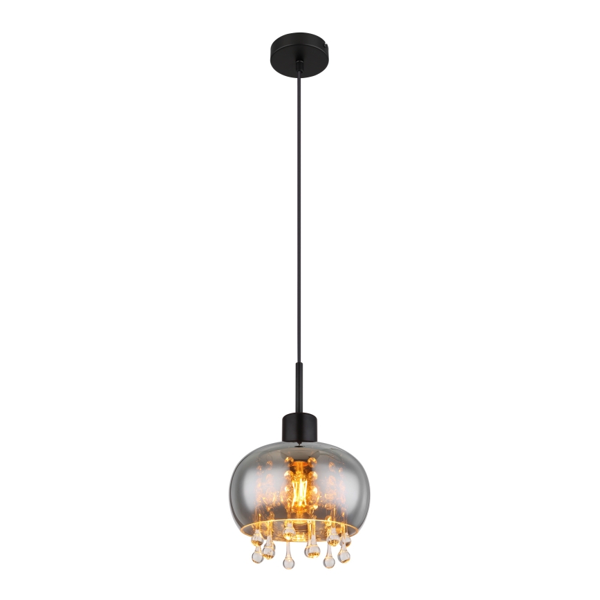 Globo - Luster na sajli 1xE27/9W/230V pr. 21 cm crno