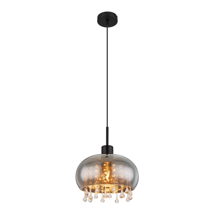 Globo - Luster na sajli 1xE27/9W/230V pr. 28 cm crno