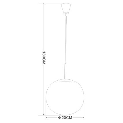 Globo - Luster na sajli 1xE27/60W/230V pr. 20 cm