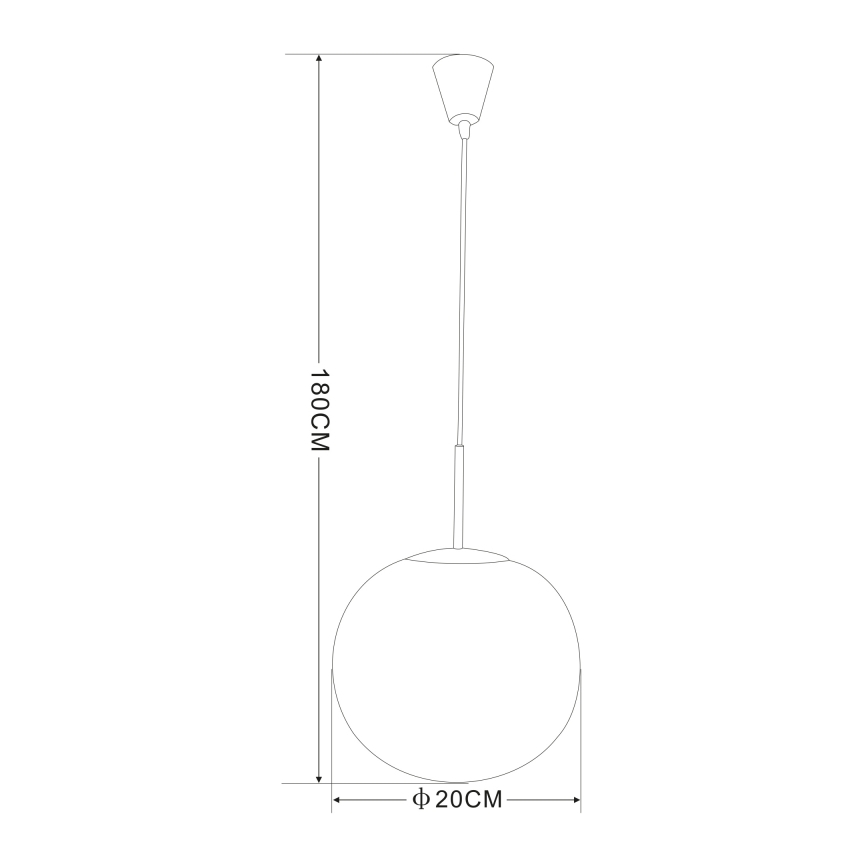 Globo - Luster na sajli 1xE27/60W/230V pr. 20 cm