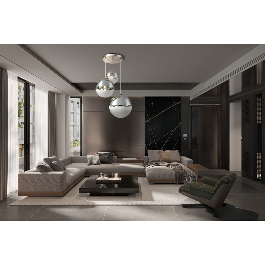 Globo - Luster na sajli 3xE27/40W/230V pr. 51 cm