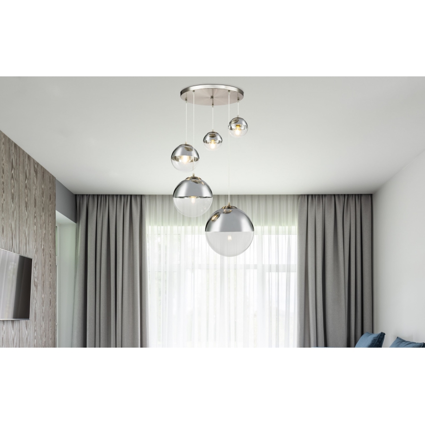 Globo - Luster na sajli 5xE27/60W/230V pr. 65 cm