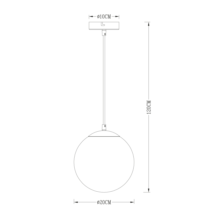 Globo - Luster na sajli 1xE27/40W/230V pr. 20 cm