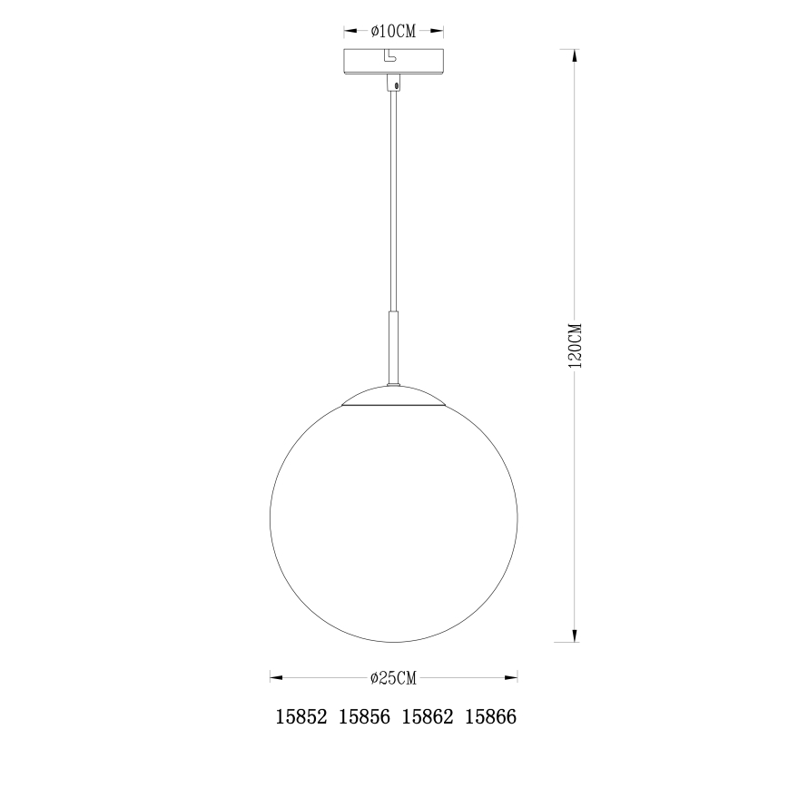 Globo - Luster na sajli 1xE27/40W/230V pr. 25 cm