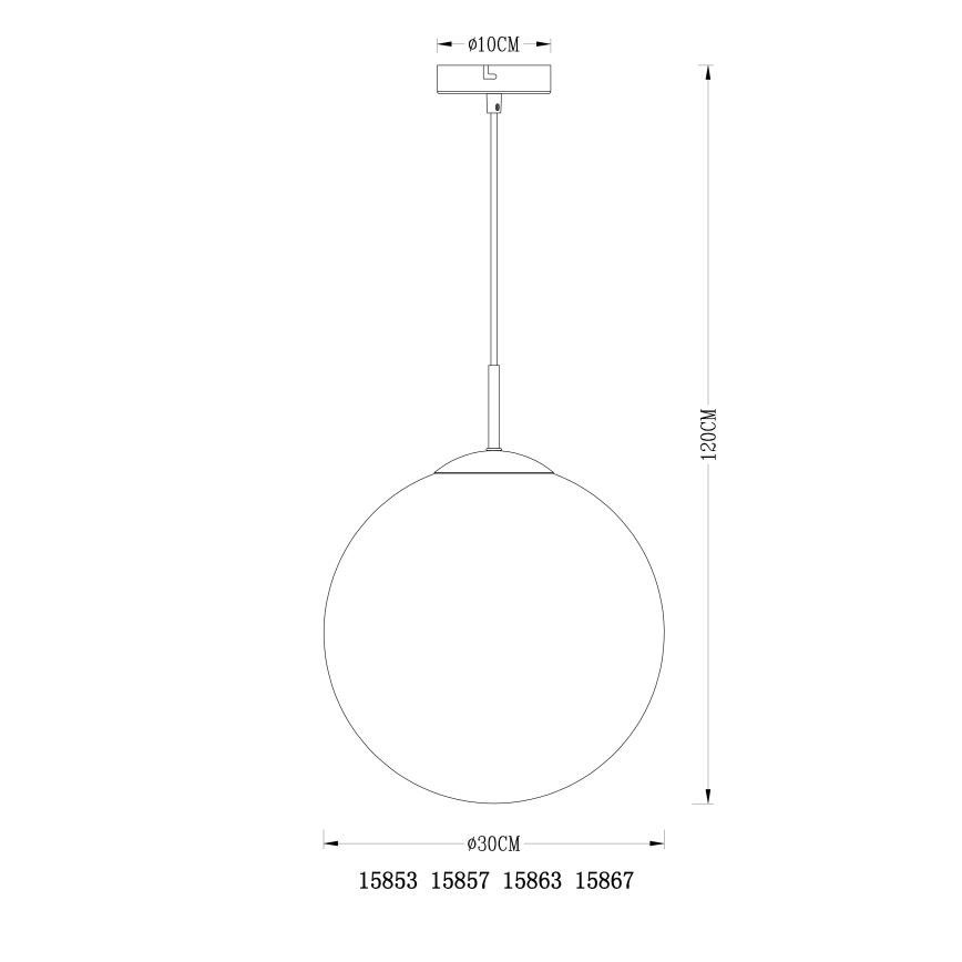 Globo - Luster na sajli 1xE27/40W/230V pr. 30 cm