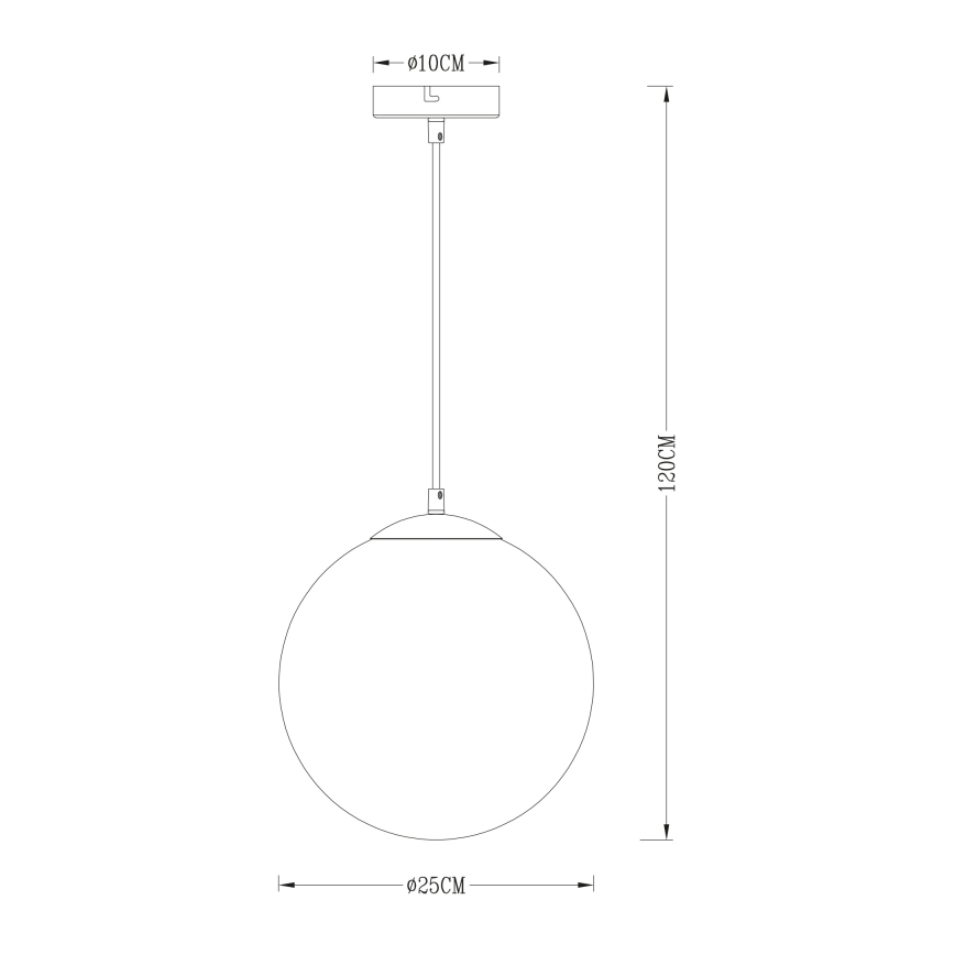 Globo - Luster na sajli 1xE27/40W/230V pr. 30 cm