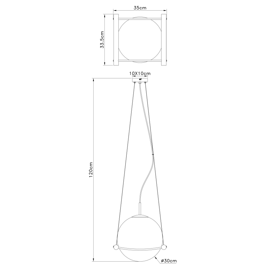 Globo - Luster na sajli 1xE27/15W/230V fikus elastika