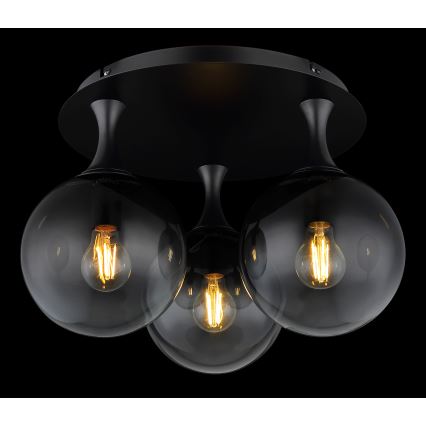 Globo - Nadgradni luster 3xE27/10W/230V pr. 46 cm crno