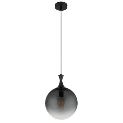 Globo - Luster na sajli 1xE27/10W/230V pr. 25 cm crno