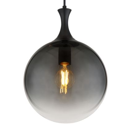 Globo - Luster na sajli 1xE27/10W/230V pr. 25 cm crno