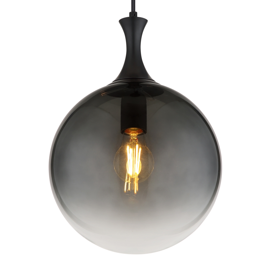 Globo - Luster na sajli 1xE27/10W/230V pr. 25 cm crno