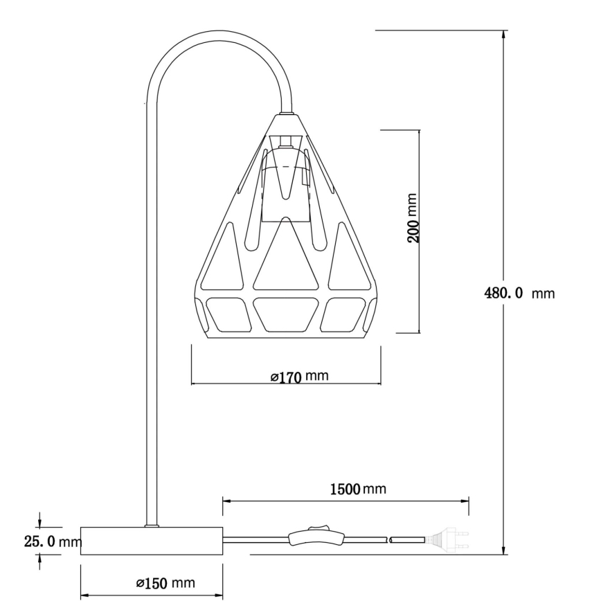 Globo - Stona lampa 1xE27/40W/230V