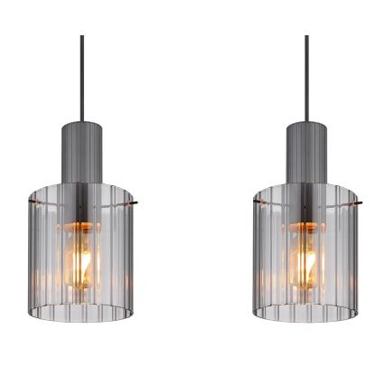 Globo - Luster na sajli 3xE27/40W/230V sivo
