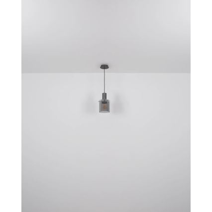 Globo - Luster na sajli 1xE27/40W/230V pr. 18 cm braon