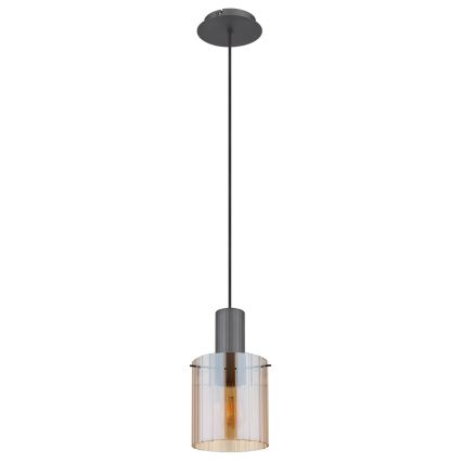 Globo - Luster na sajli 1xE27/40W/230V pr. 18 cm braon