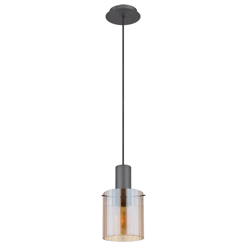 Globo - Luster na sajli 1xE27/40W/230V pr. 18 cm braon