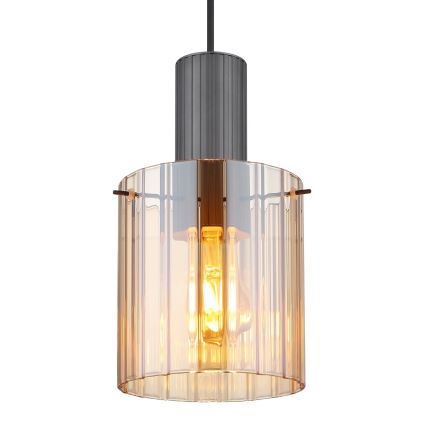 Globo - Luster na sajli 1xE27/40W/230V pr. 18 cm braon