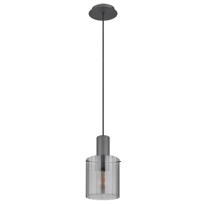 Globo - Luster na sajli 1xE27/40W/230V pr. 18 cm sivo