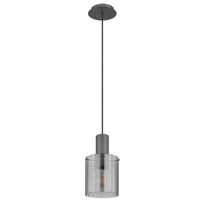 Globo - Luster na sajli 1xE27/40W/230V pr. 18 cm sivo