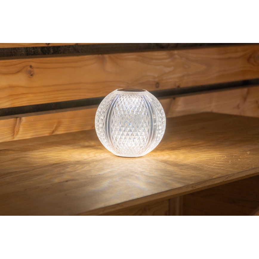 Globo - LED Prigušiva stona lampa na dodir LED/2W/5V 1200 mAh USB prozirna