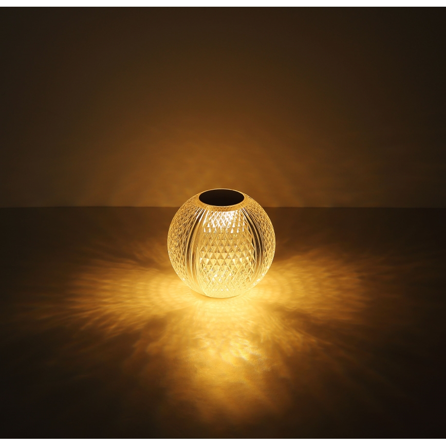 Globo - LED Prigušiva stona lampa na dodir LED/2W/5V 1200 mAh USB prozirna