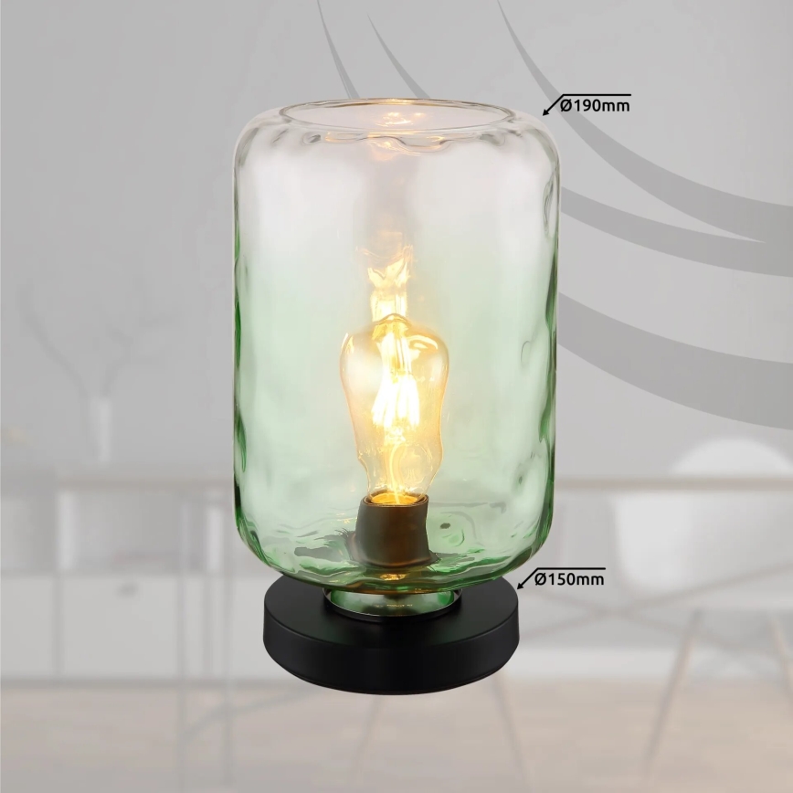 Globo - Stona lampa 1xE27/60W/230V zelena