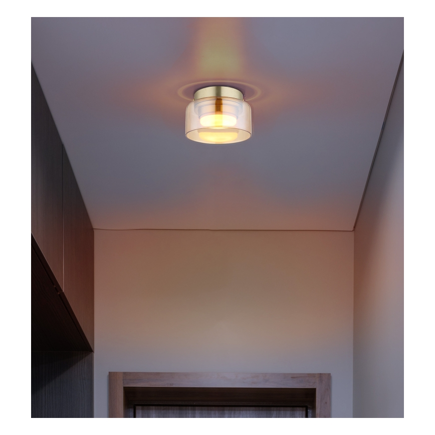 Globo - LED plafonska svetiljka 1xGX53/6W/230V prečnik 13 cm zadimljena/braon