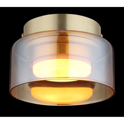 Globo - LED plafonska svetiljka 1xGX53/6W/230V prečnik 13 cm zadimljena/braon