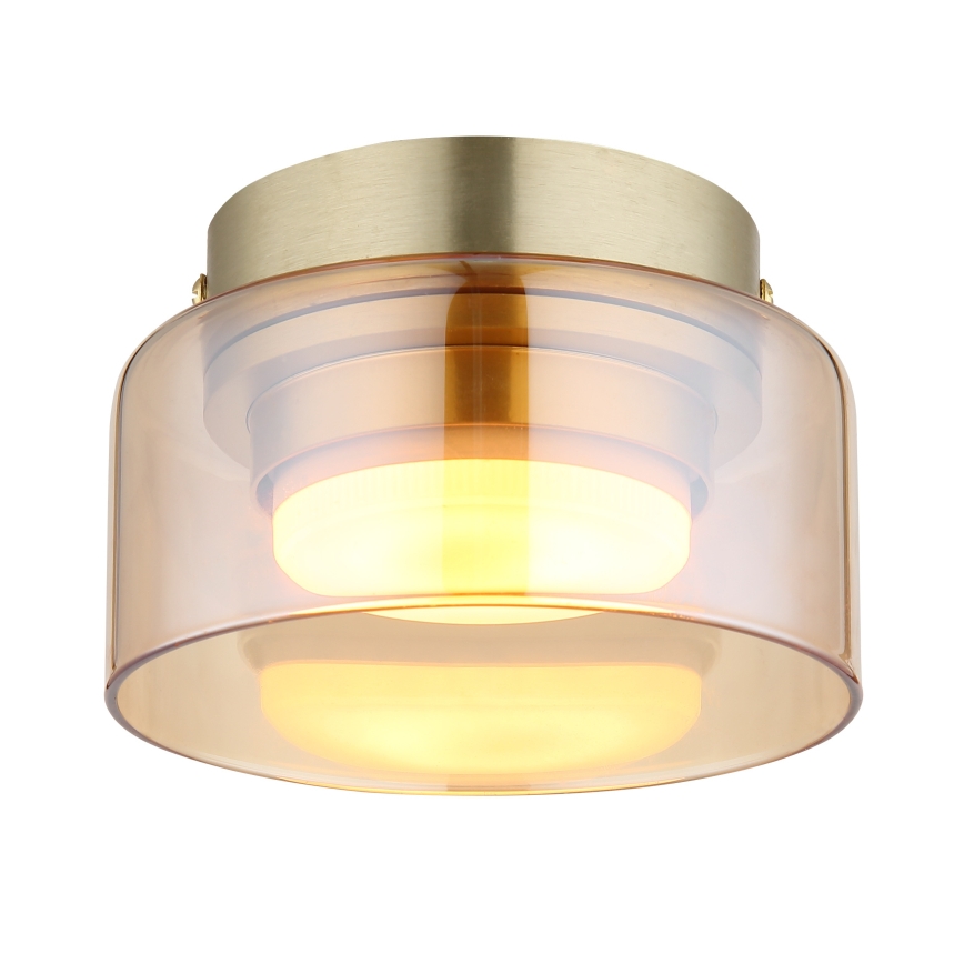 Globo - LED plafonska svetiljka 1xGX53/6W/230V prečnik 13 cm zadimljena/braon