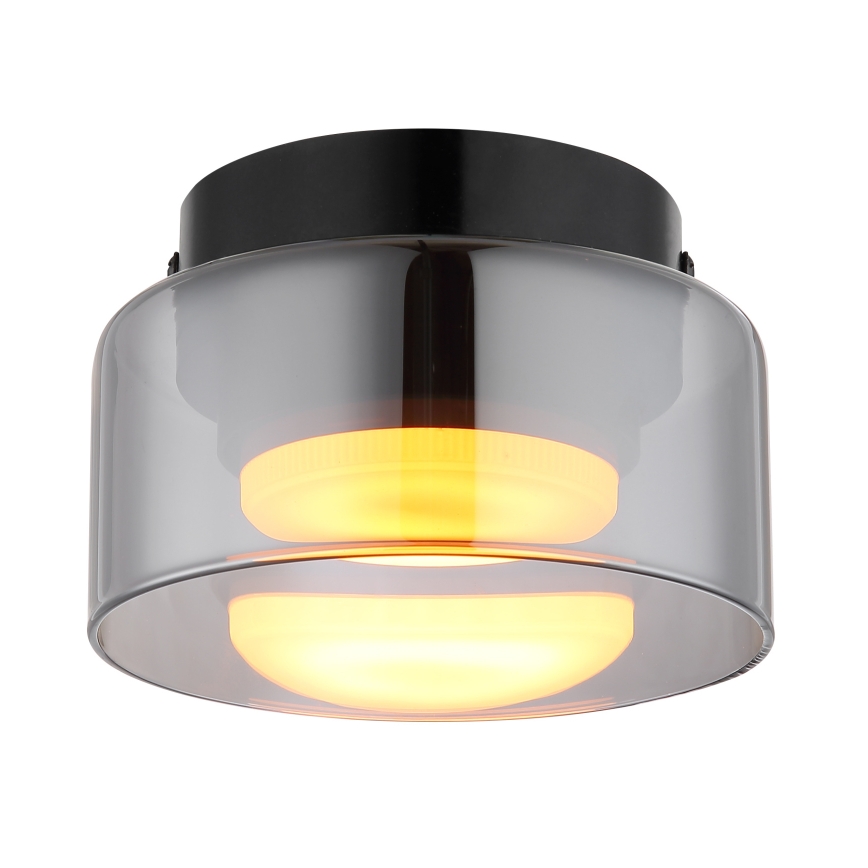 Globo - LED stropna svetiljka 1xGX53/6W/230V prečnik 13 cm dimljena/crna