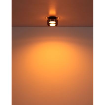 Globo - LED stropna svetiljka 1xGX53/6W/230V prečnik 13 cm dimljena/crna