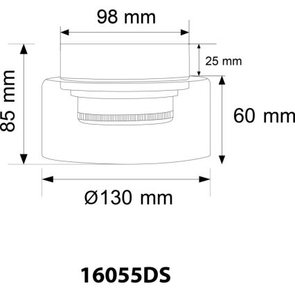 Globo - LED stropna svetiljka 1xGX53/6W/230V prečnik 13 cm dimljena/crna