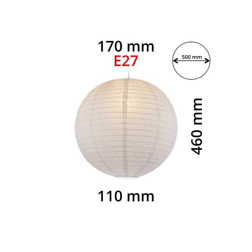 GLOBO 16911 - Abažur za luster VARYS E27 pr.50 cm