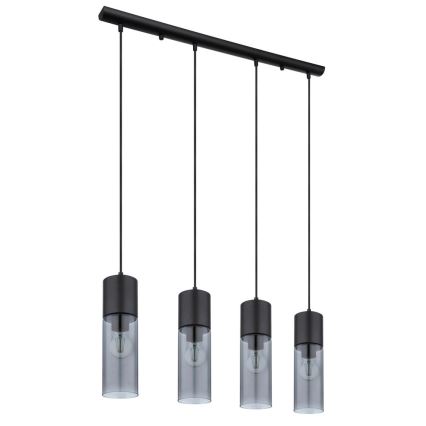 Globo - Luster na sajli 4xE27/25W/230V crno