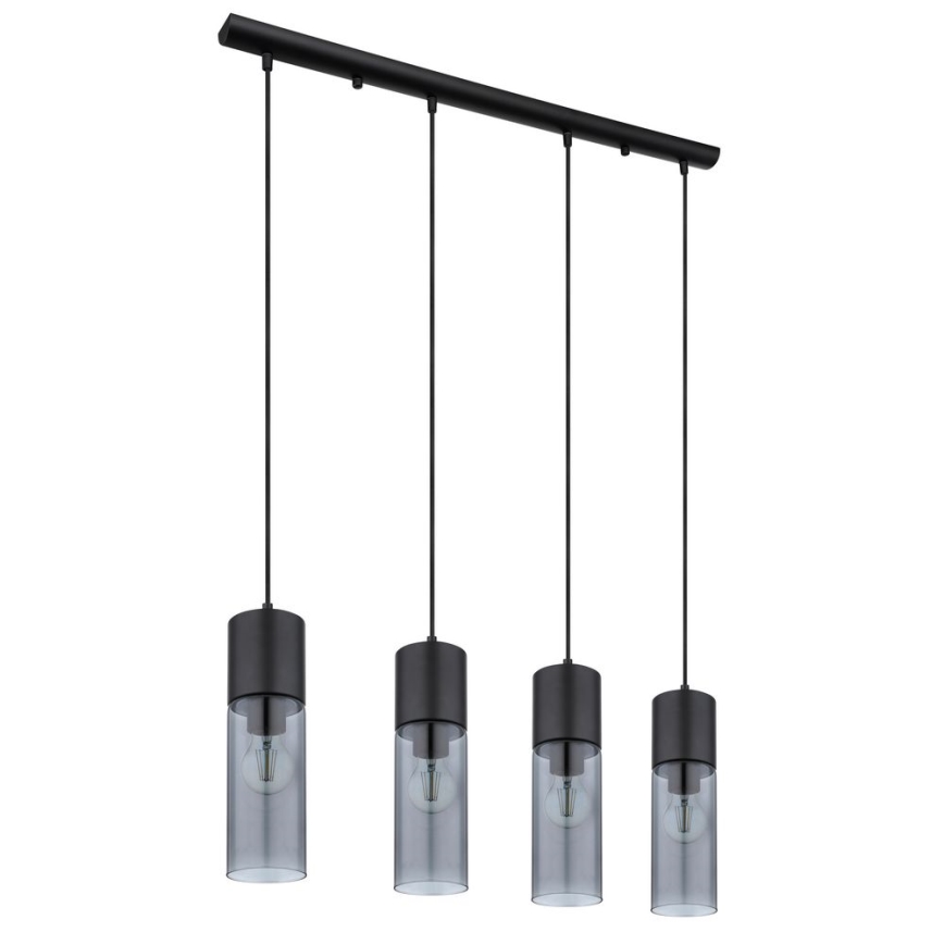 Globo - Luster na sajli 4xE27/25W/230V crno