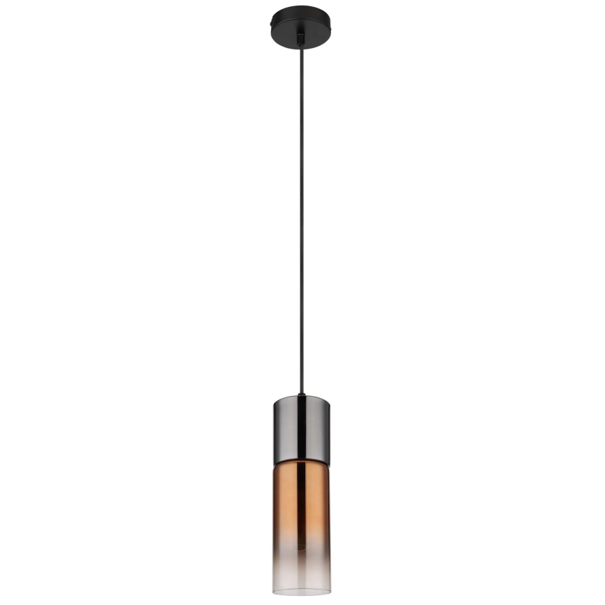 Globo - Luster na sajli 1xE27/25W/230V pr. 10,5 cm crno/bakrena