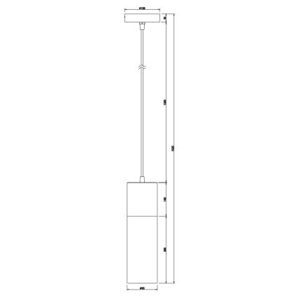 Globo - Luster na sajli 1xE27/25W/230V pr. 10,5 cm mesing