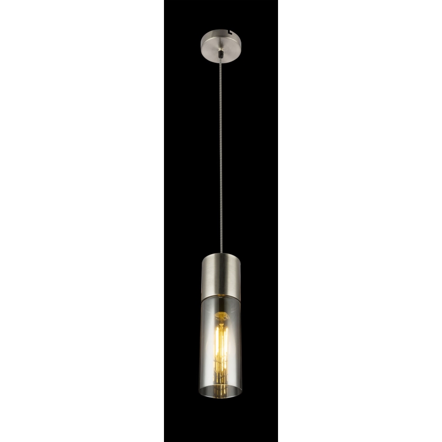 Globo - Luster na sajli 1xE27/25W/230V pr. 10,5 cm mat krom