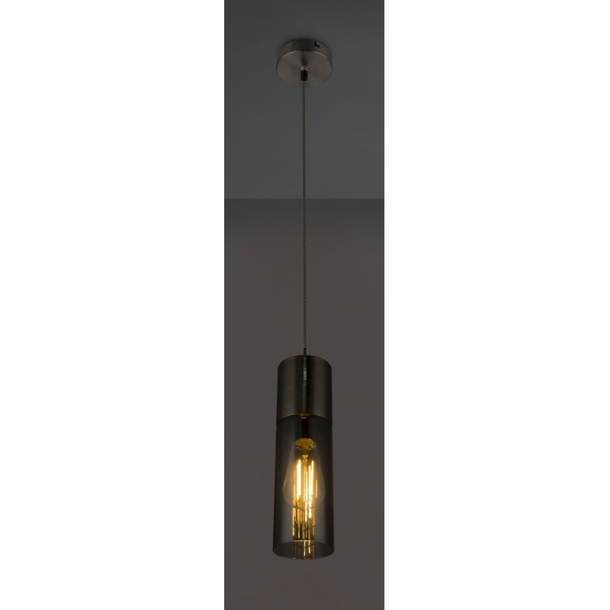Globo - Luster na sajli 1xE27/25W/230V pr. 10,5 cm mat krom
