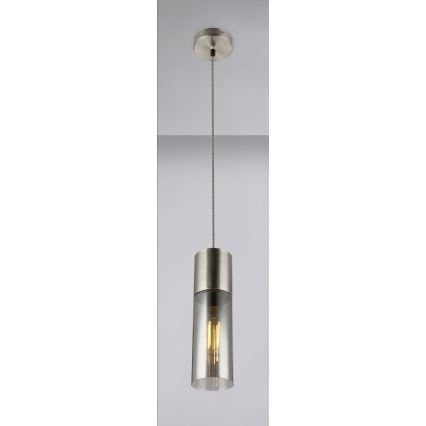Globo - Luster na sajli 1xE27/25W/230V pr. 10,5 cm mat krom