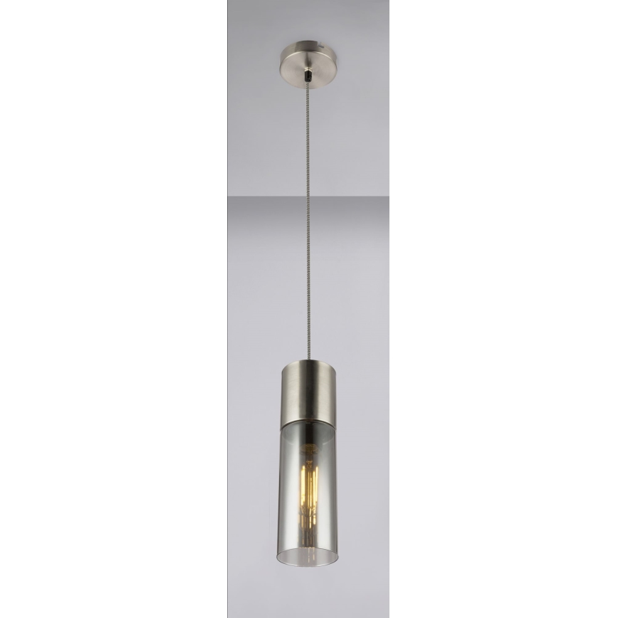 Globo - Luster na sajli 1xE27/25W/230V pr. 10,5 cm mat krom