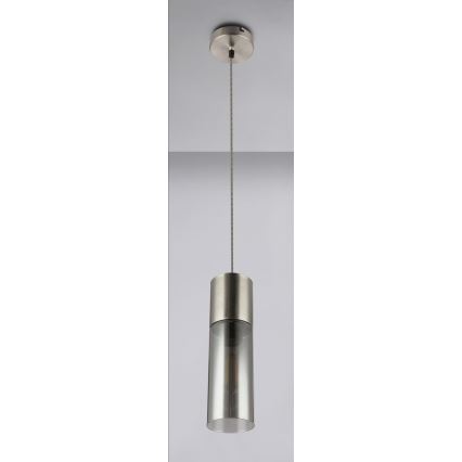 Globo - Luster na sajli 1xE27/25W/230V pr. 10,5 cm mat krom