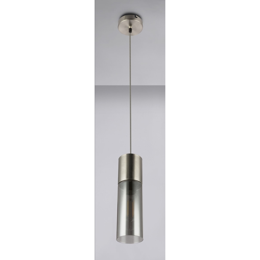 Globo - Luster na sajli 1xE27/25W/230V pr. 10,5 cm mat krom