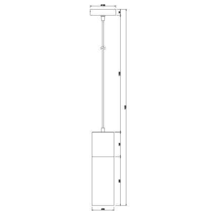 Globo - Luster na sajli 1xE27/25W/230V pr. 10,5 cm mat krom