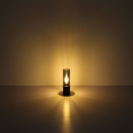 Globo - Dodirna stolna lampa 1xE27/25W/230V Ø 9 cm crna