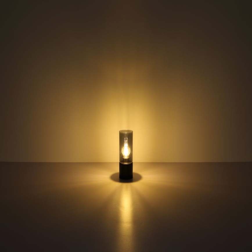 Globo - Dodirna stolna lampa 1xE27/25W/230V Ø 9 cm crna